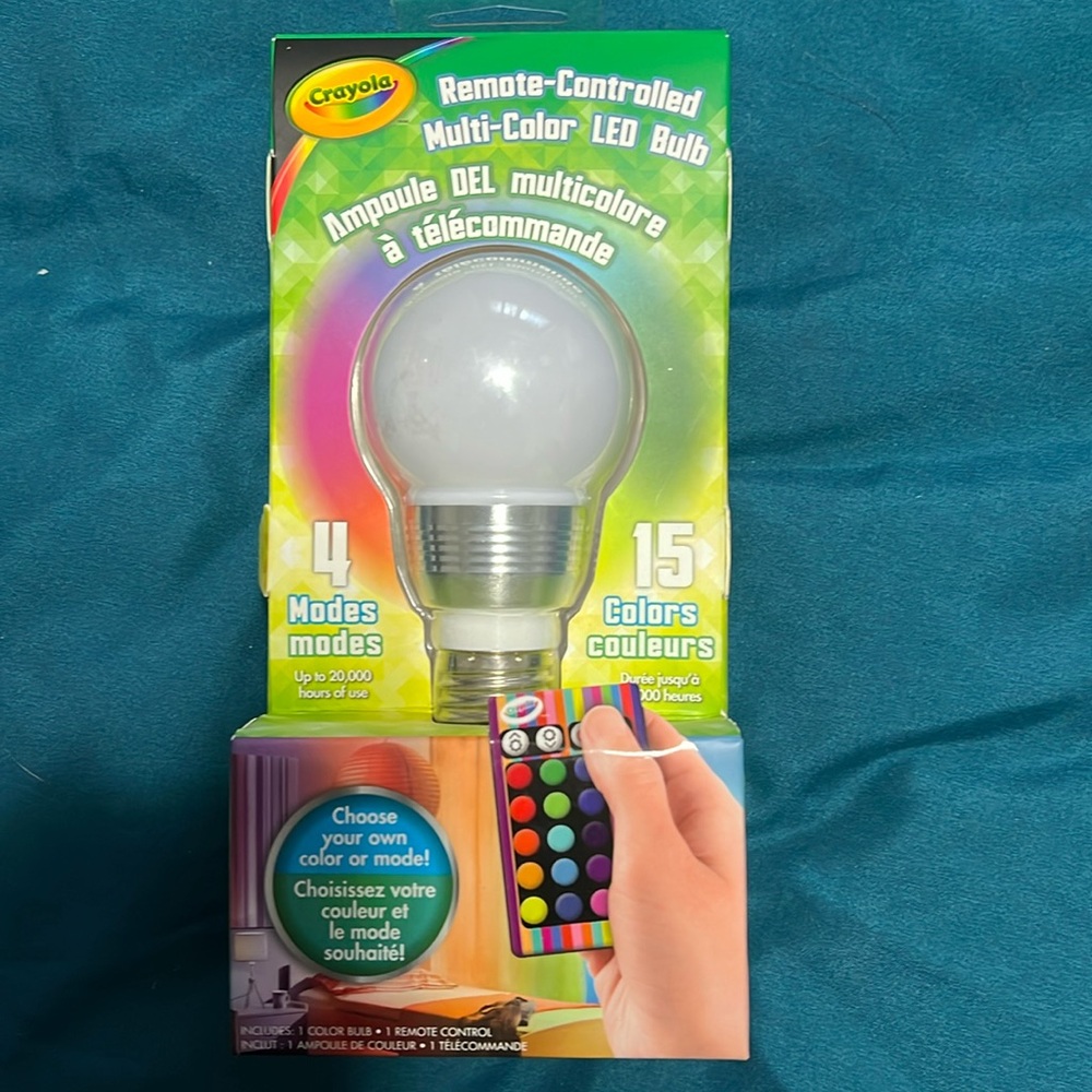 BRAND NEW remote controlled multi color LED bulb